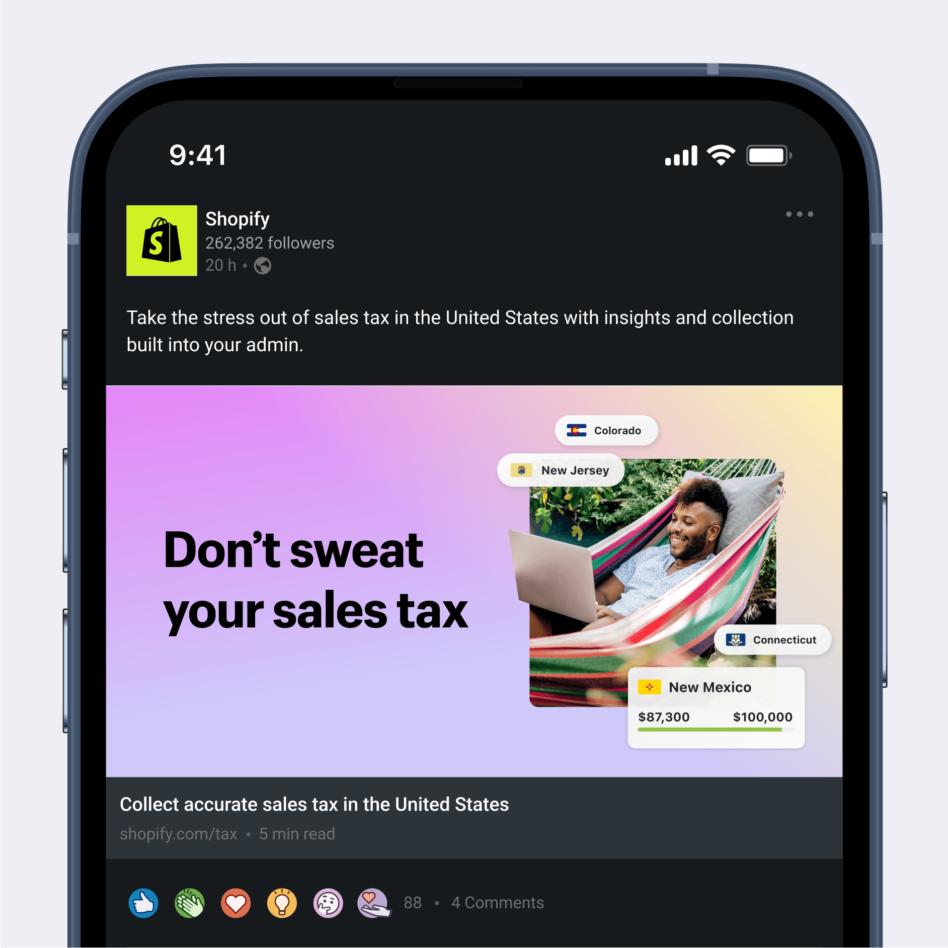 Shopify tax six